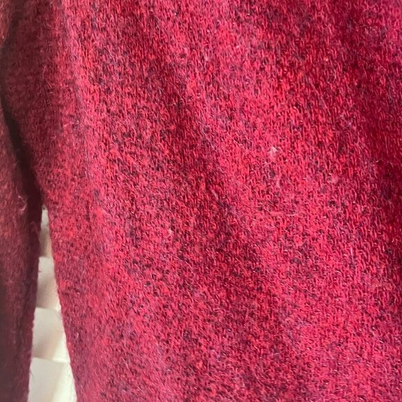 Eileen Fisher wrap cardigan small red mohair cashmere blend - Picture 4 of 10